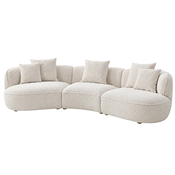 Andee, QS1037, static sofa, in fabric/Bouclé, B2B wholesale furniture