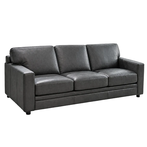 Alfreda, QS3160, static sofa, in leather/cow, B2B wholesale furniture
