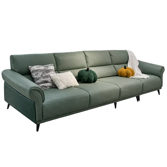 Althea, QS3164, static sofa, in leather/cow, B2B wholesale furniture
