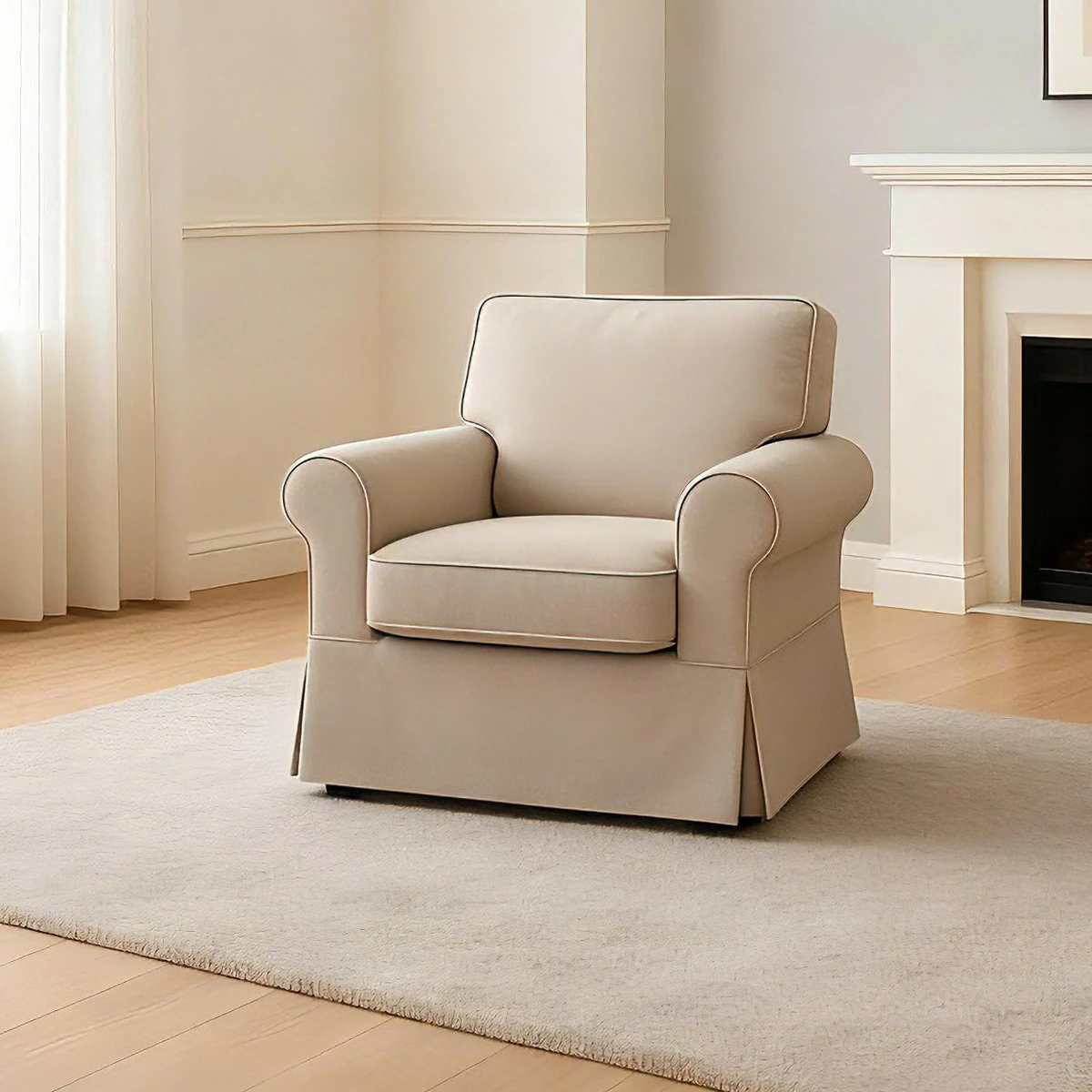 Agnes, QS8050, chair, in fabric/linen-look-woven, B2B wholesale furniture
