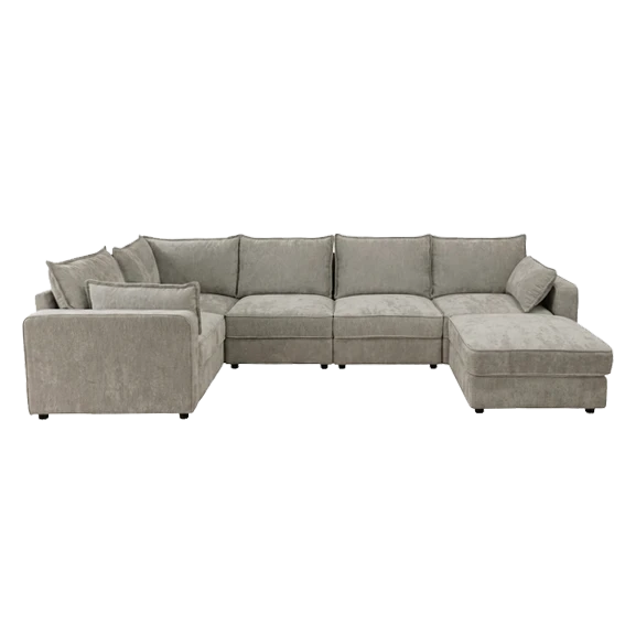 Arnulfo, QS8063, static sofa, in fabric/chenille, B2B wholesale furniture